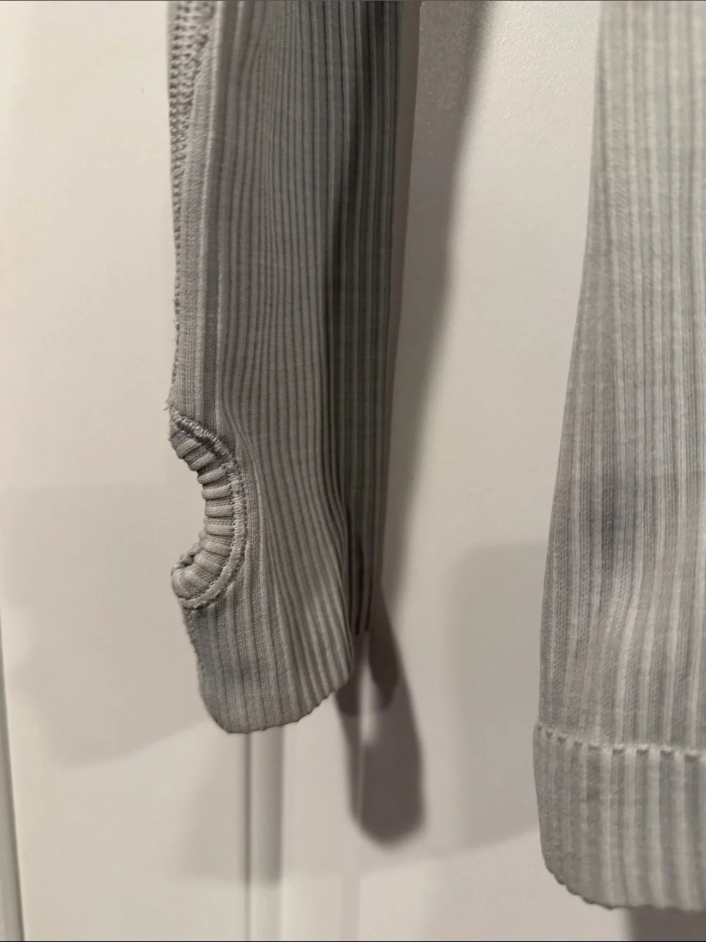 lululemon athletica rest less Light Gray Cable Knit Pullover